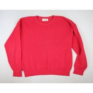 VINTAGE WOMEN'S PINK PULLOVER SWEATER - ROBERT SCOTT  - SIZE XL